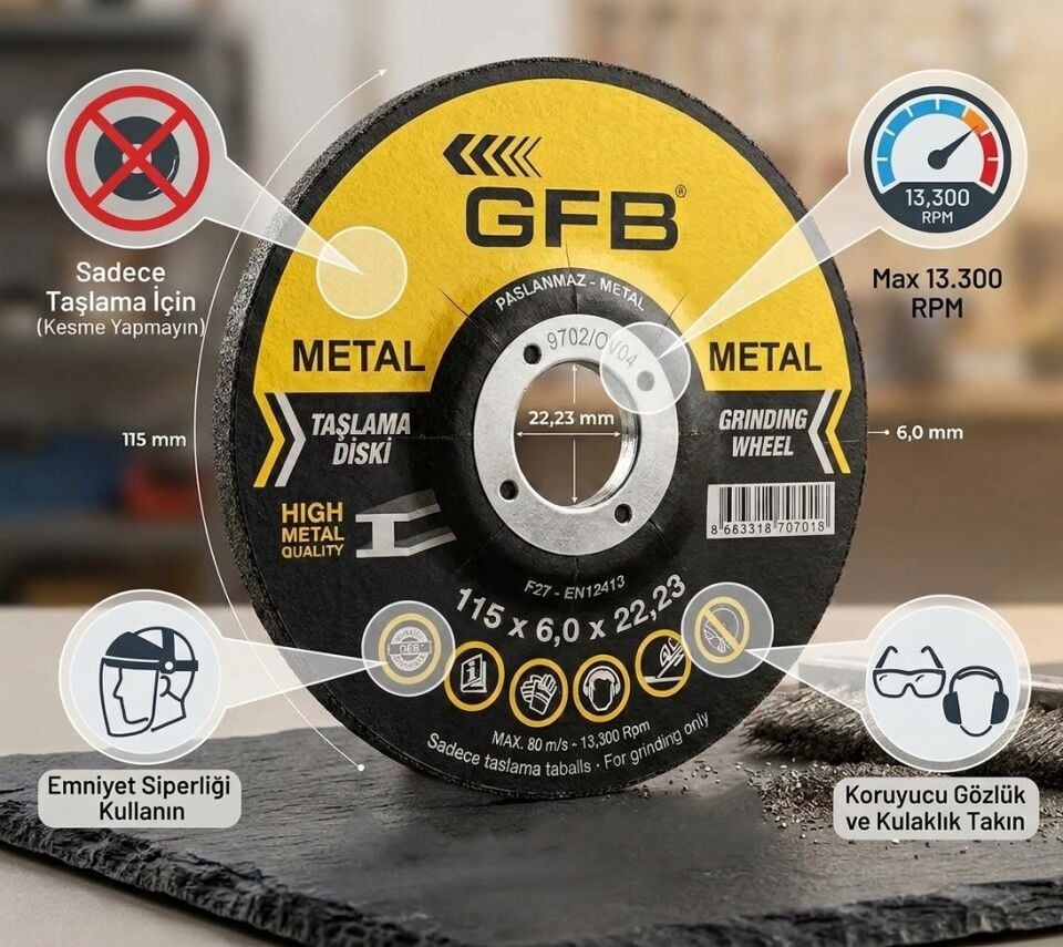 115x6,0x22,23 GFB METAL DİSK
